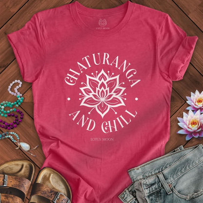 Chaturanga And Chill Tee Heather Raspberry