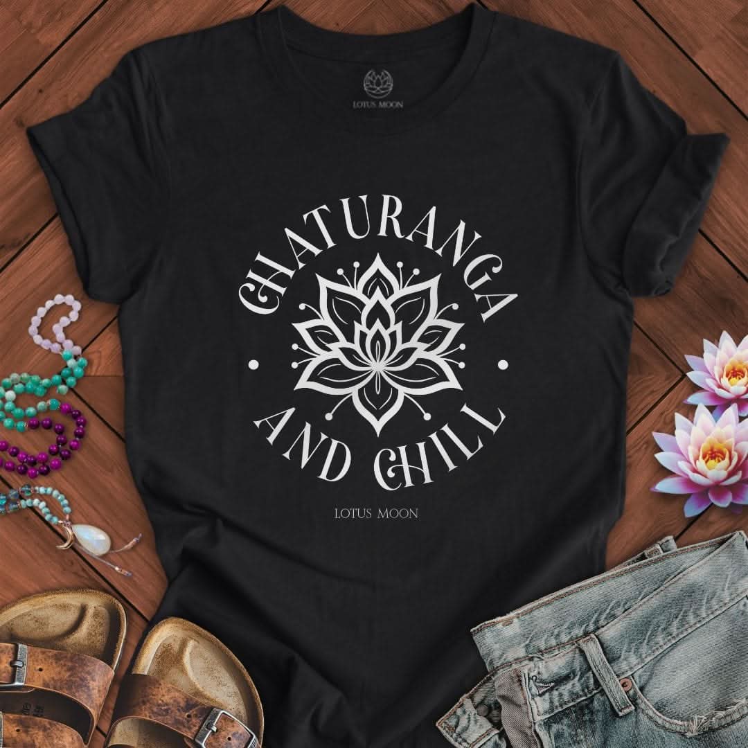 Chaturanga And Chill Tee Solid Black Blend