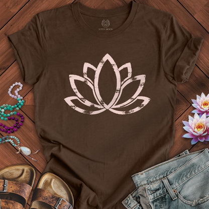 Printify T-Shirt Classic Lotus Tee Heather Brown / S