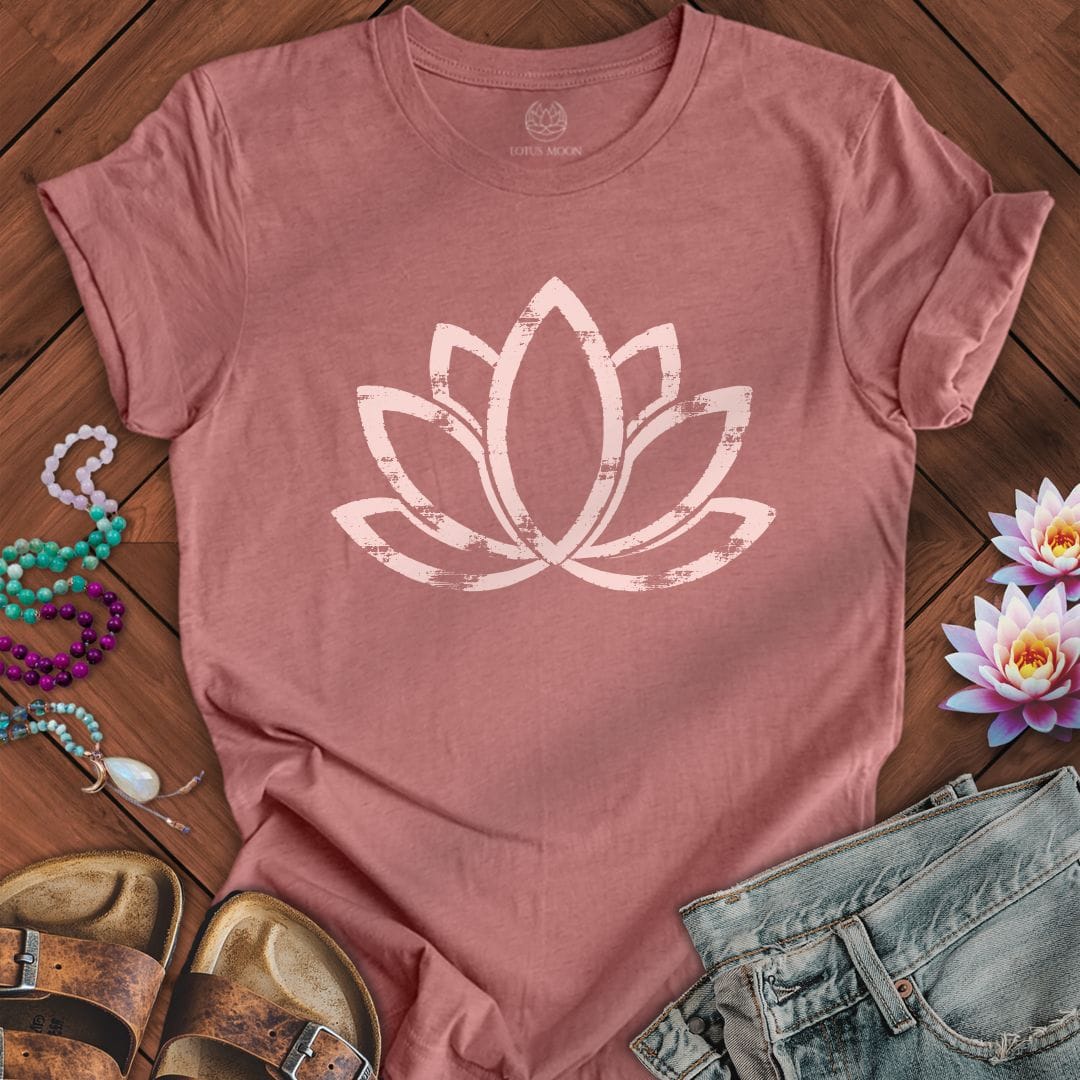 Printify T-Shirt Classic Lotus Tee Heather Mauve / S