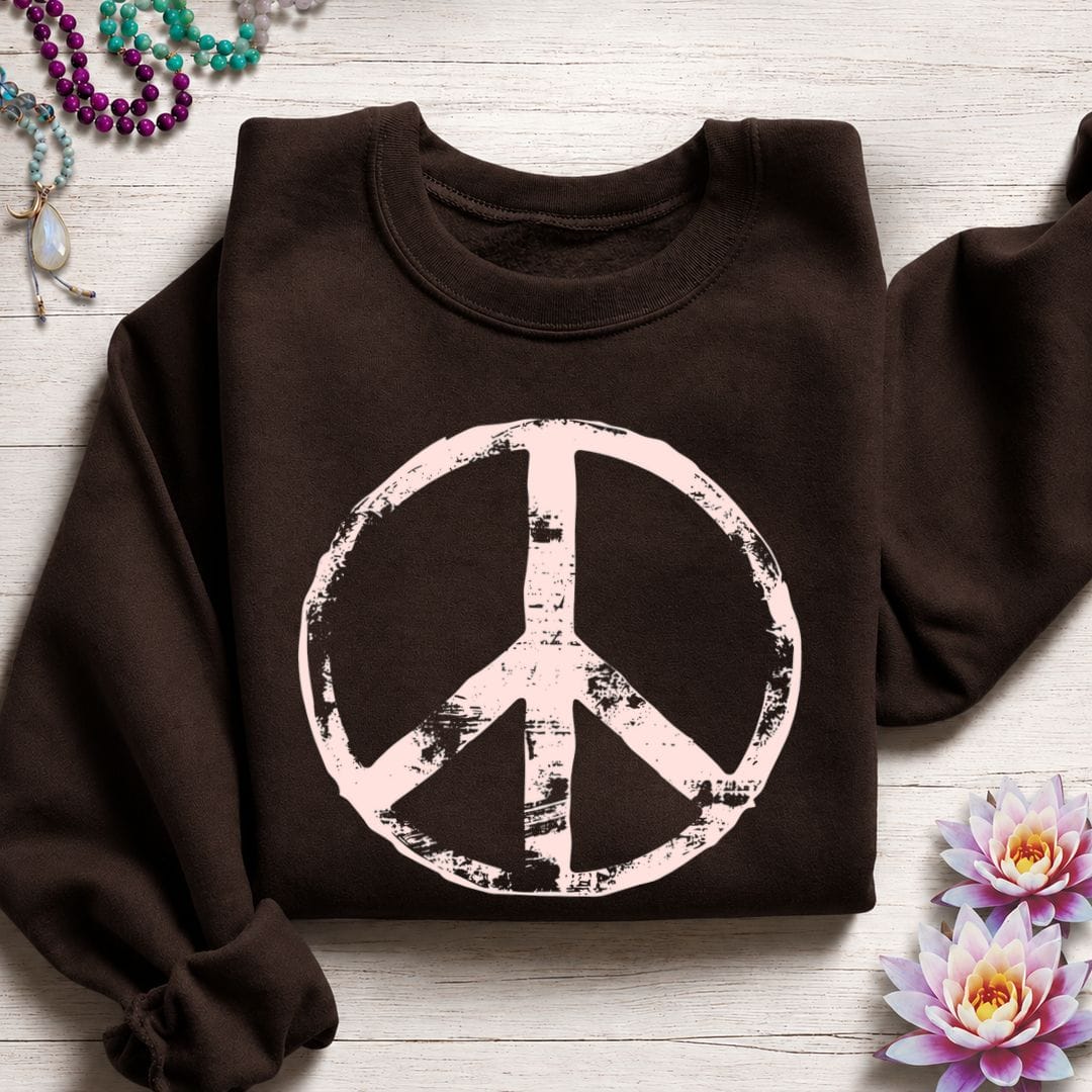 Classic Peace Sweatshirt Dark Chocolate