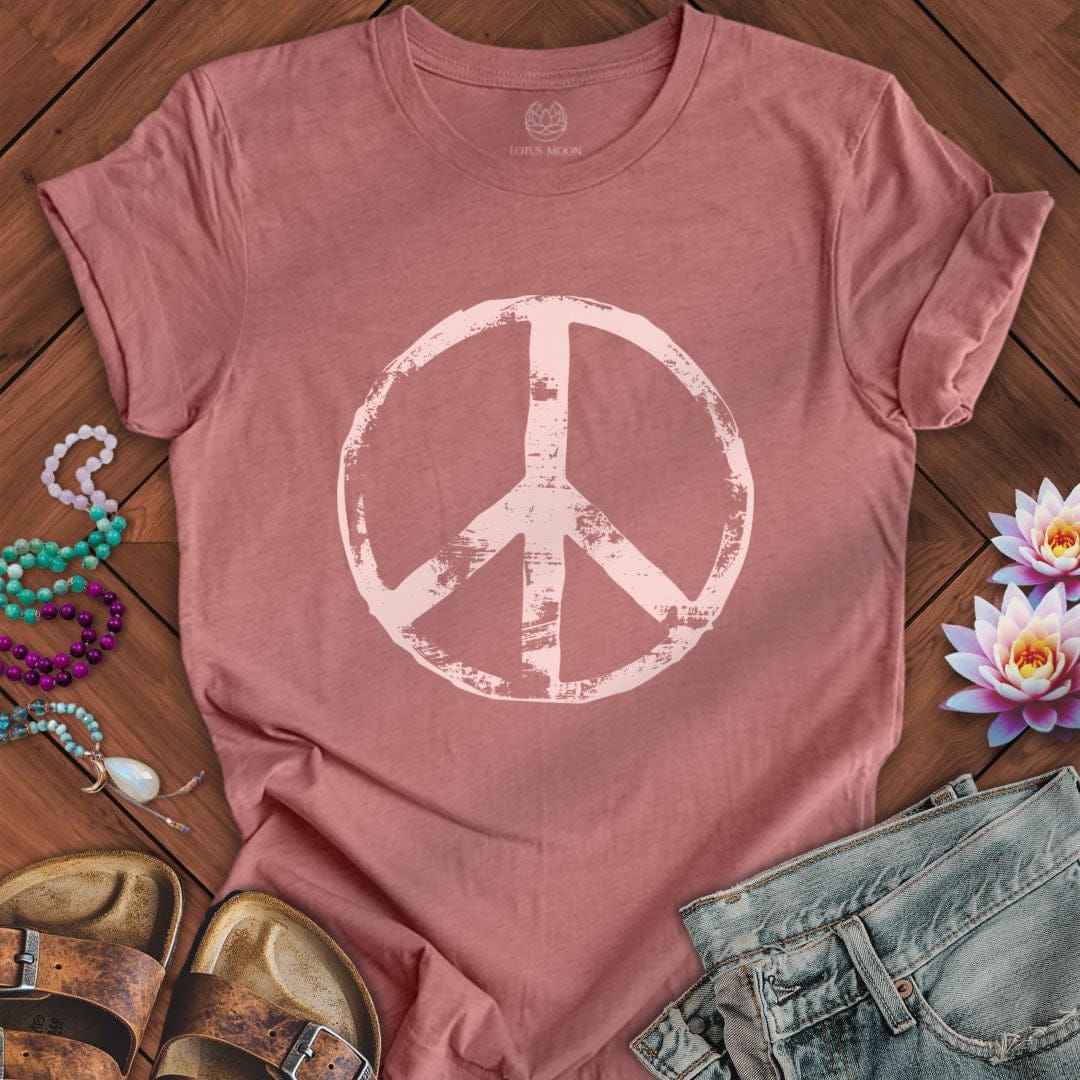 Classic Peace Tee Heather Mauve