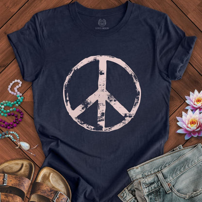 Classic Peace Tee Heather Midnight Navy