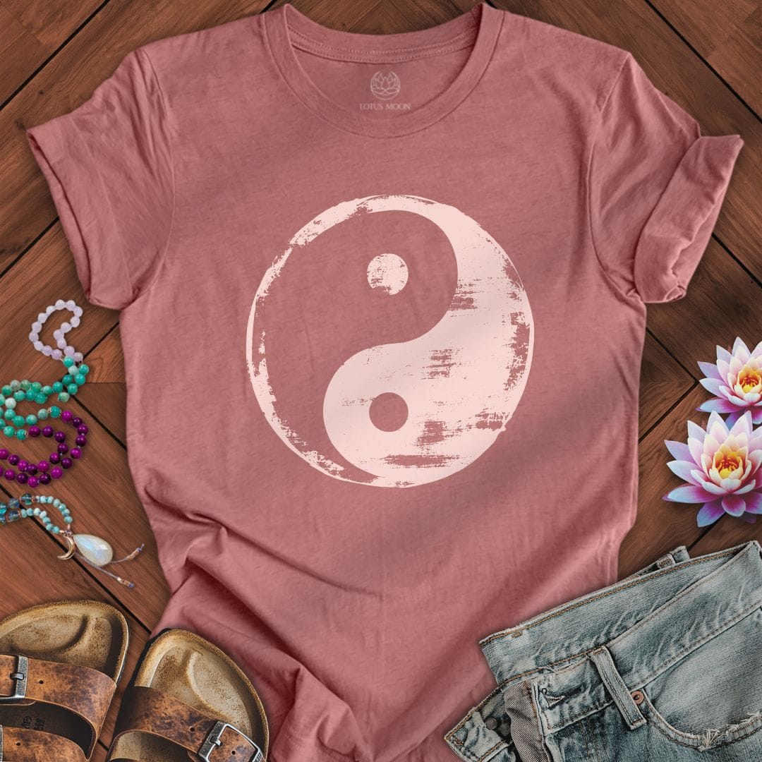 Printify T-Shirt Classic Yin Yang Tee Heather Mauve / S
