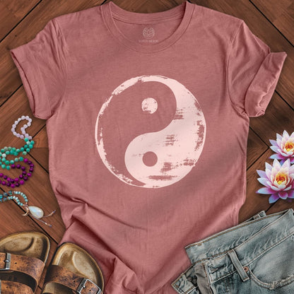 Printify T-Shirt Classic Yin Yang Tee Heather Mauve / S