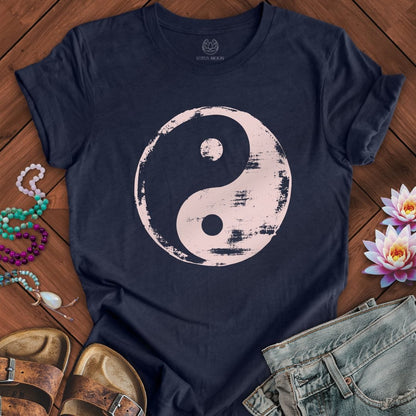 Printify T-Shirt Classic Yin Yang Tee Heather Midnight Navy / S