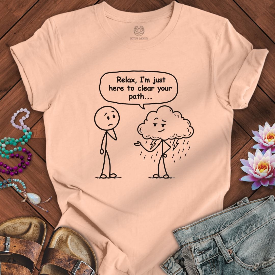 Printify T-Shirt Clear Your Path Tee Peach / S