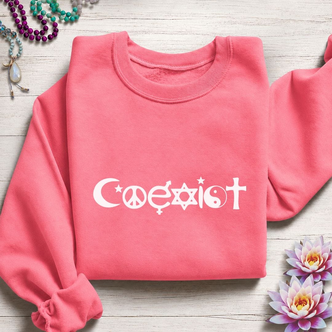 Printify Sweatshirt Coexist Sweatshirt S / Safety Pink