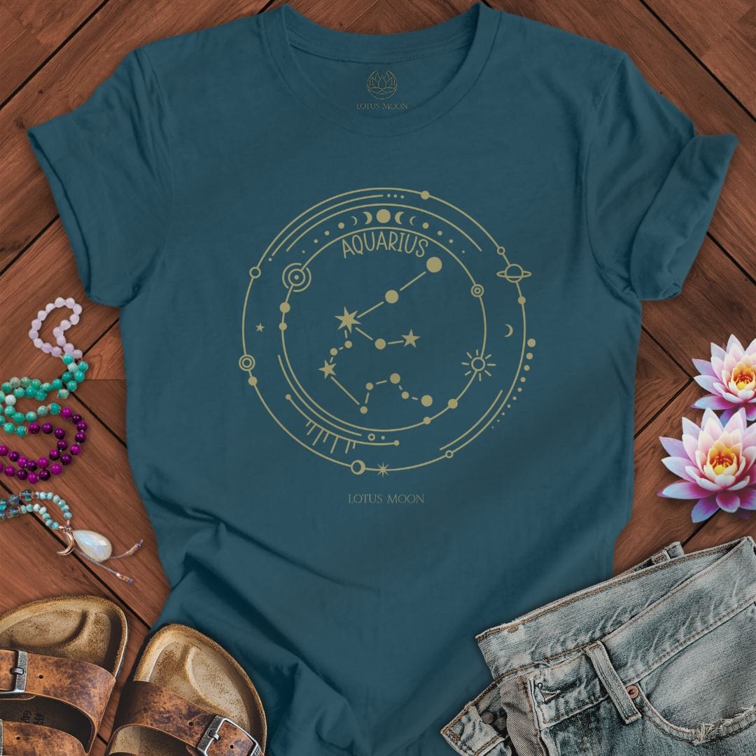 Constellation Aquarius Tee Deep Teal