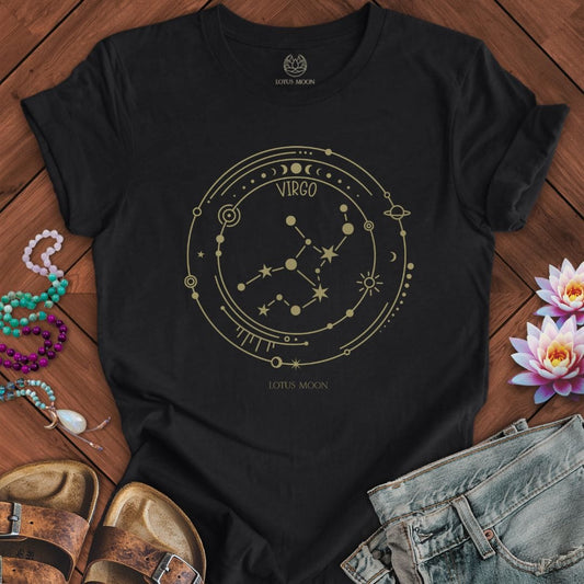 Constellation Virgo Tee Solid Black Blend