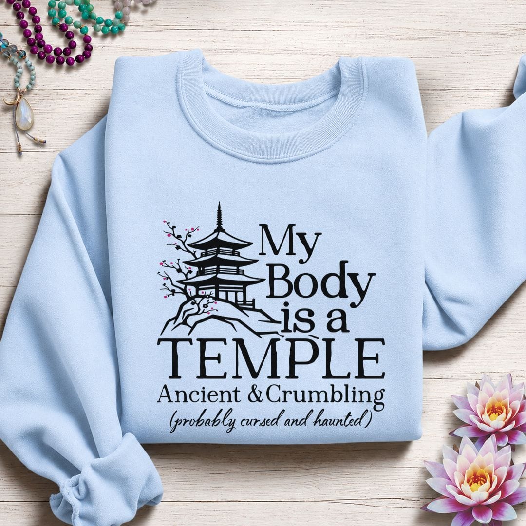 Cursed and Haunted Sweatshirt Light Blue