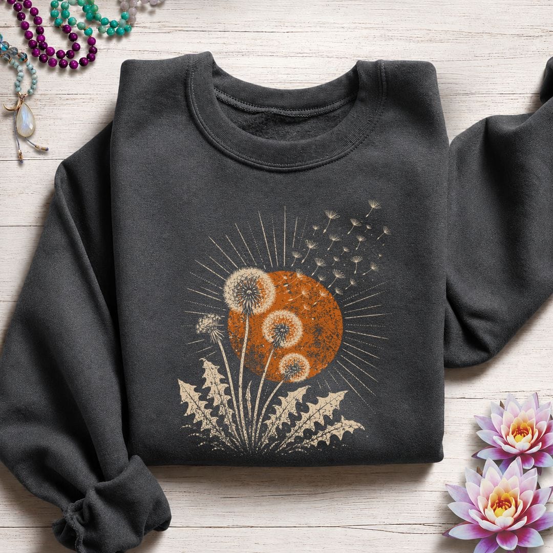 Dandelion Sun Sweatshirt Dark Heather