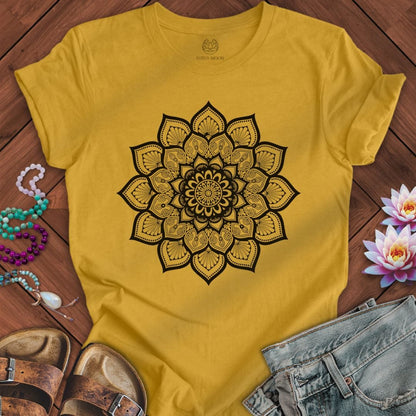 Deep Mandala Tee Heather Mustard