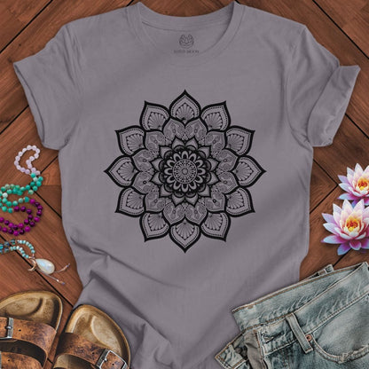 Deep Mandala Tee Storm