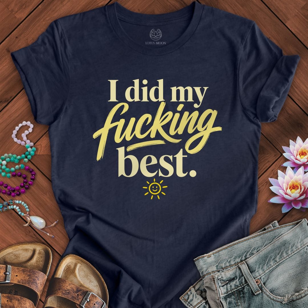 Printify T-Shirt Did My Best Tee Heather Midnight Navy / S