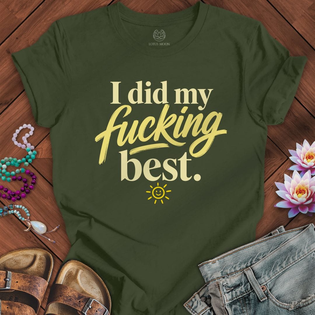 Printify T-Shirt Did My Best Tee Military Green / S