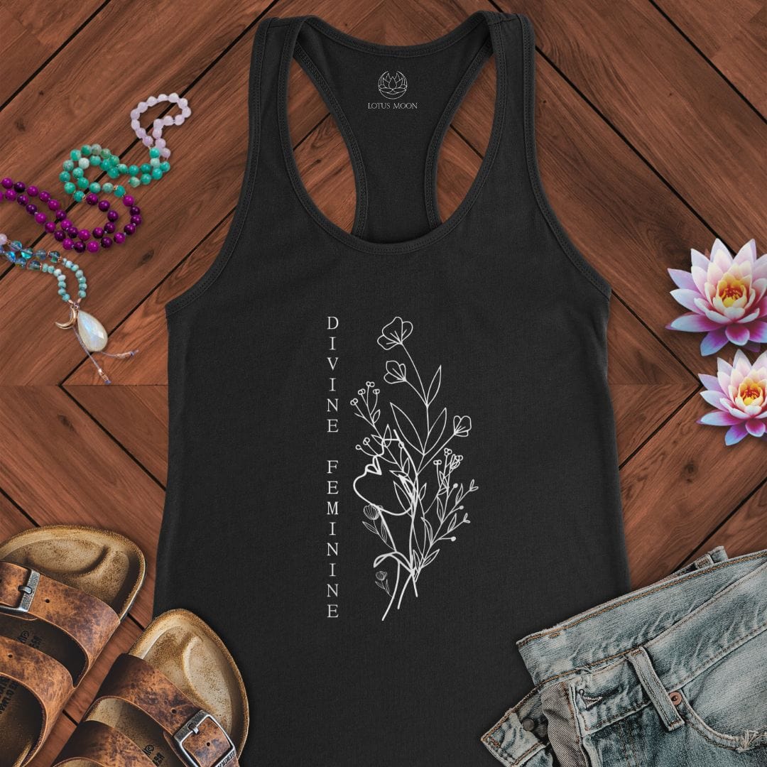 Divine Feminine Tank Solid Black