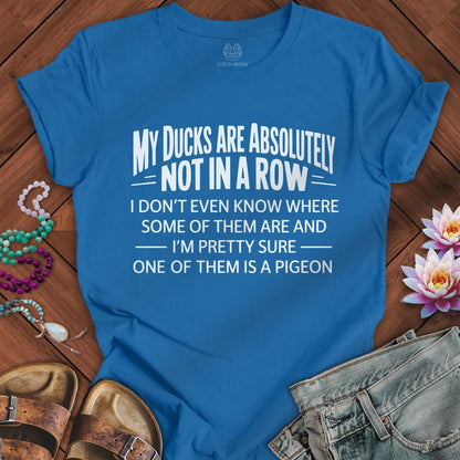 Printify T-Shirt Ducks In A Row Tee Columbia Blue / S