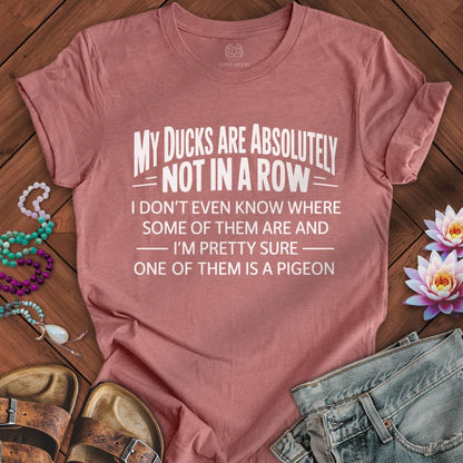 Printify T-Shirt Ducks In A Row Tee Heather Mauve / S