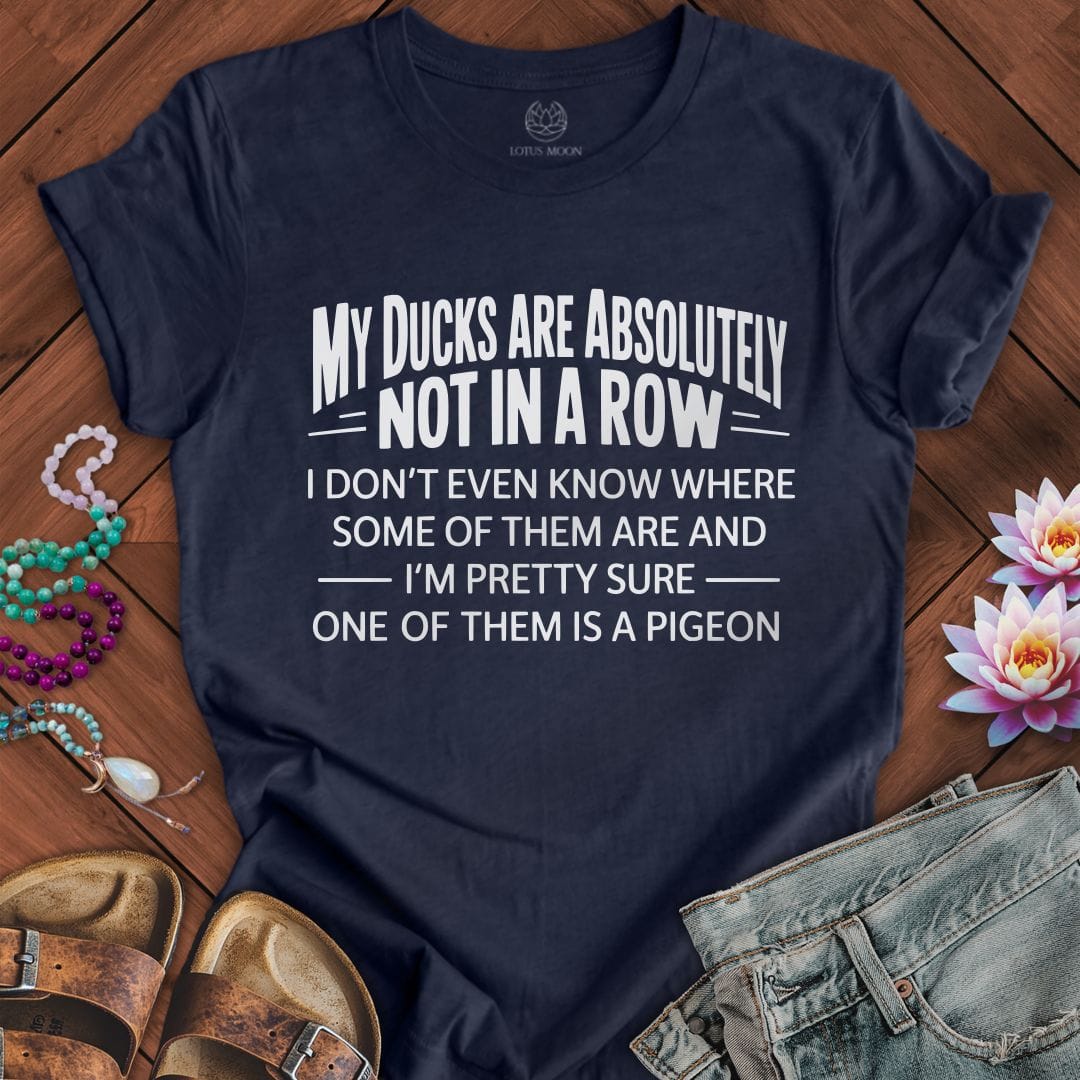 Printify T-Shirt Ducks In A Row Tee Heather Midnight Navy / S