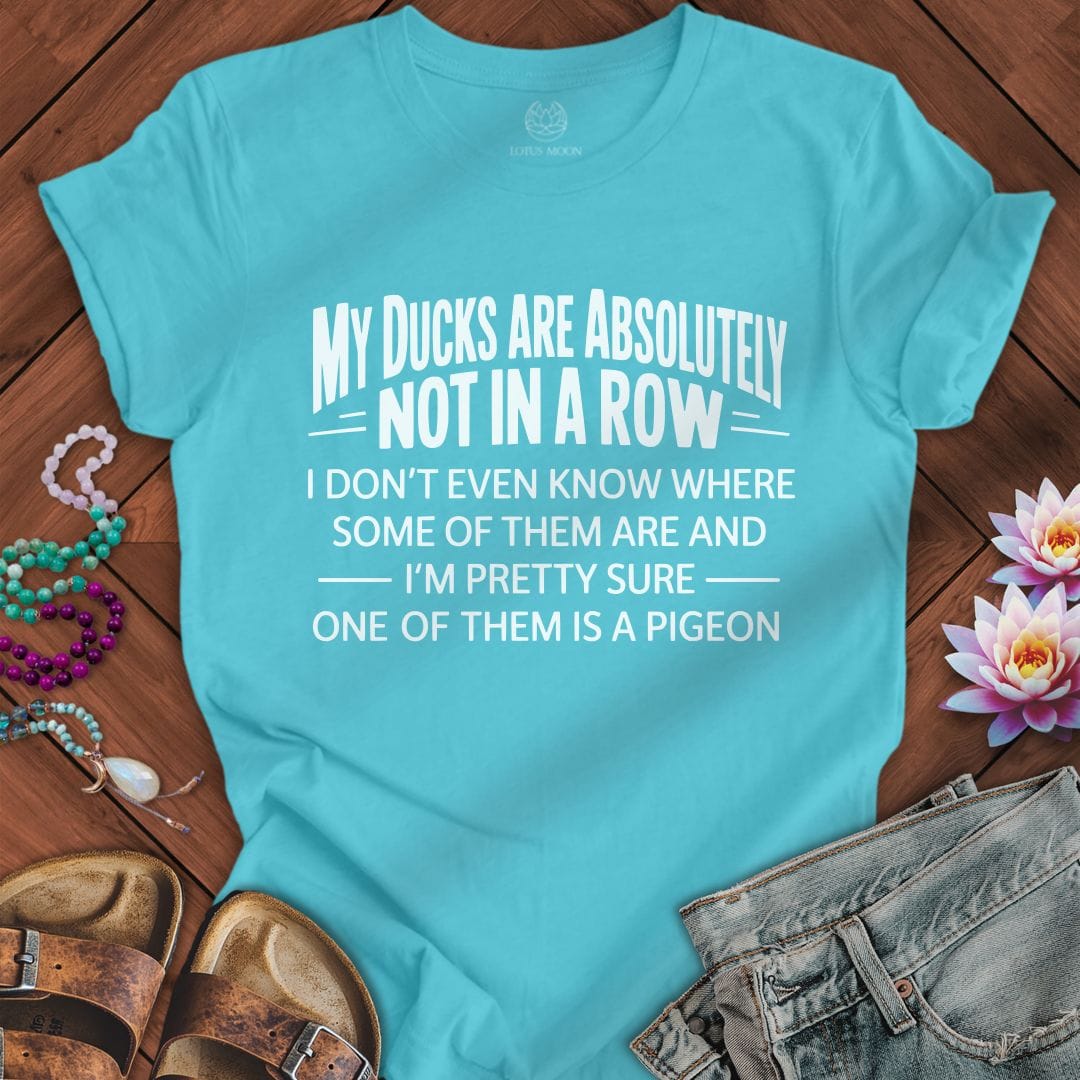 Printify T-Shirt Ducks In A Row Tee Turquoise / S