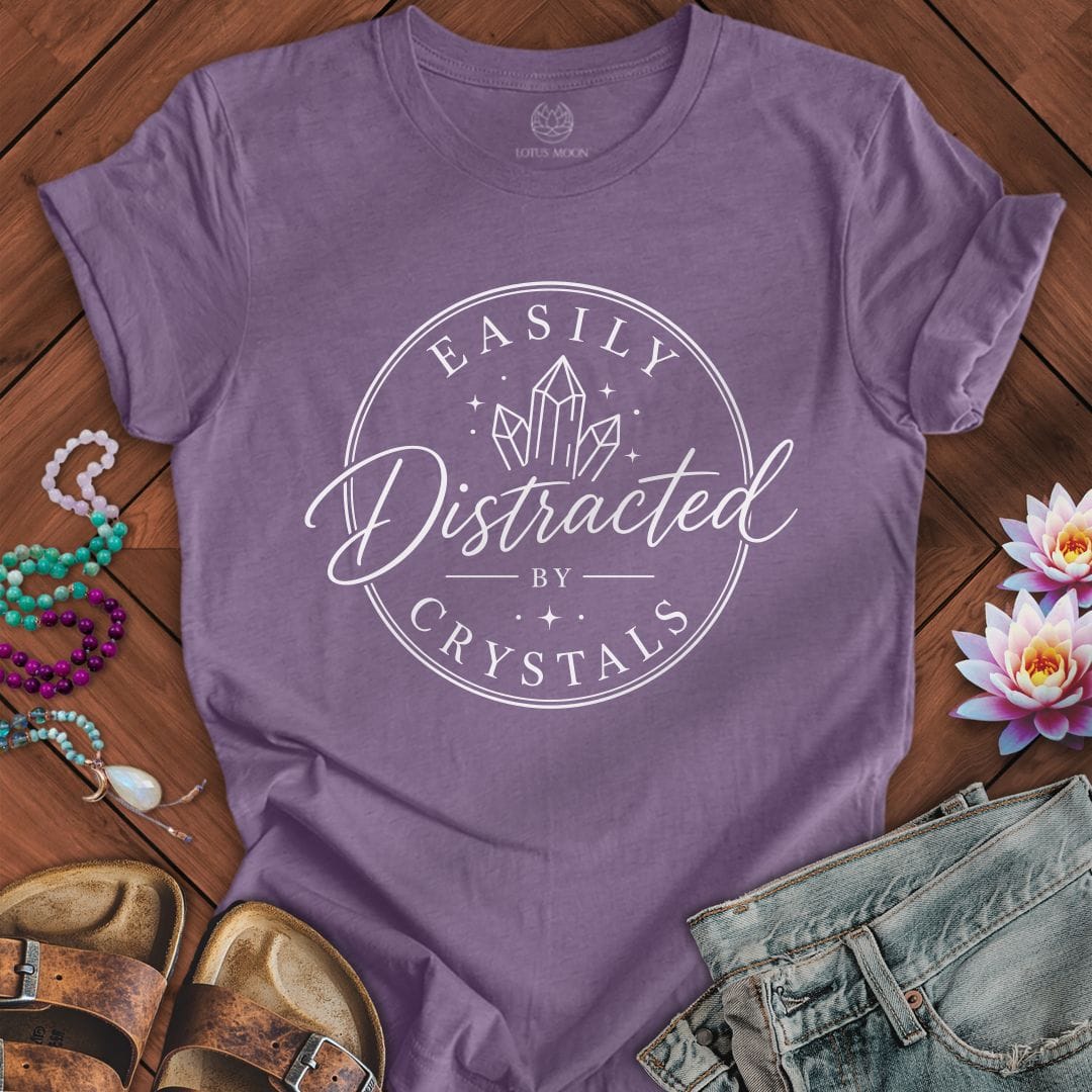 Printify T-Shirt Easily Distracted Tee Heather Purple / S