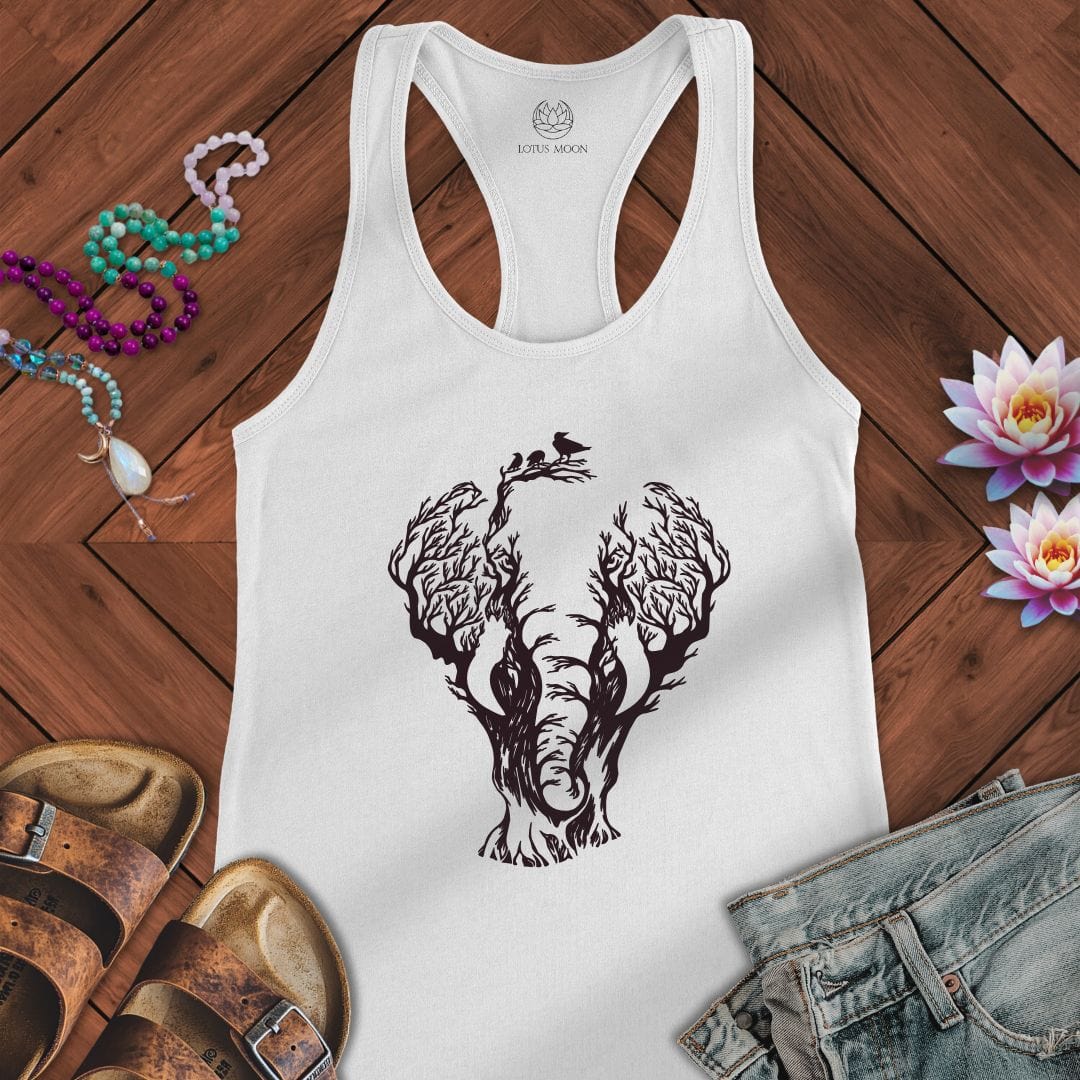 Elephant Tree Tank Solid White