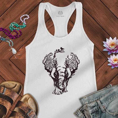 Elephant Tree Tank Solid White