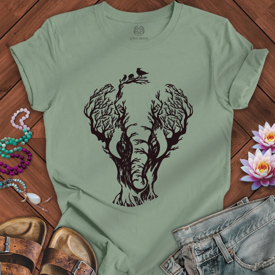 Elephant Tree Tee Sage