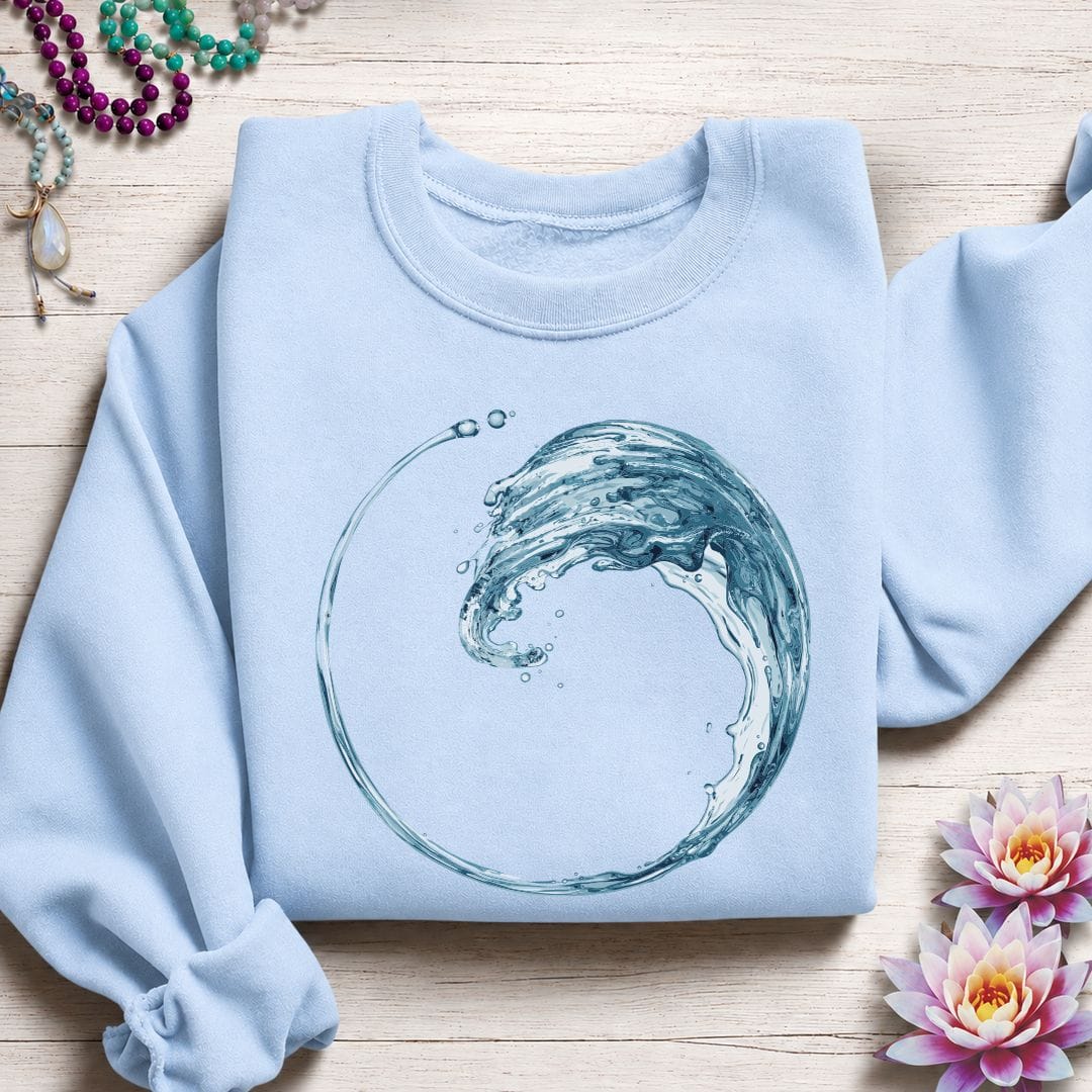 Enso Wave Sweatshirt Light Blue