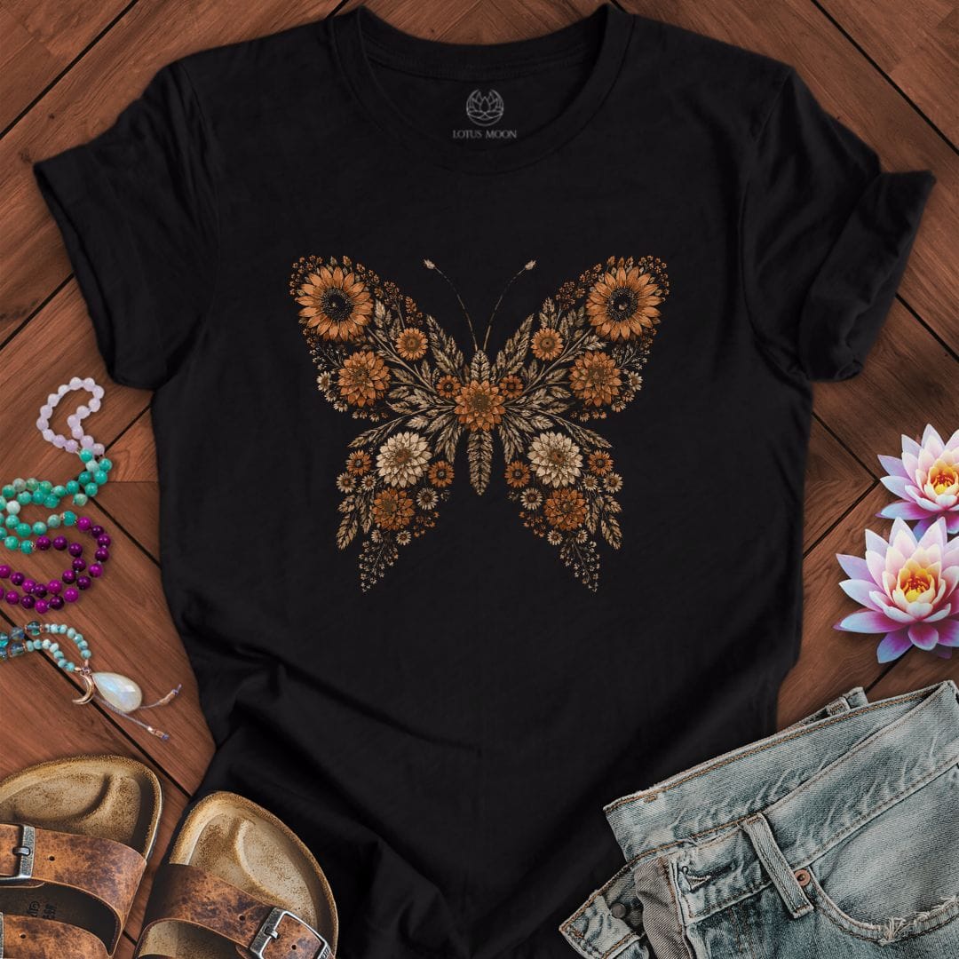 Printify T-Shirt Fall Butterfly Tee Black / S