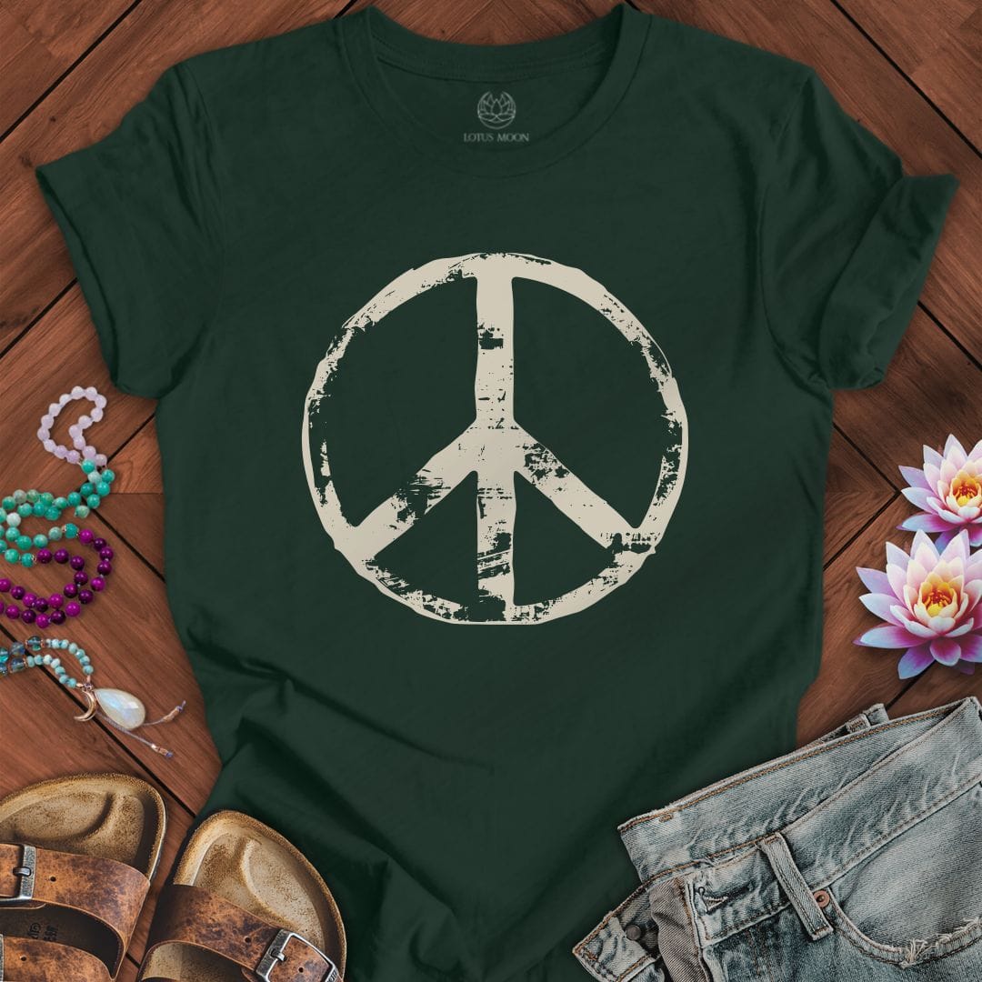 Printify T-Shirt Fall Classic Peace Tee Forest / S