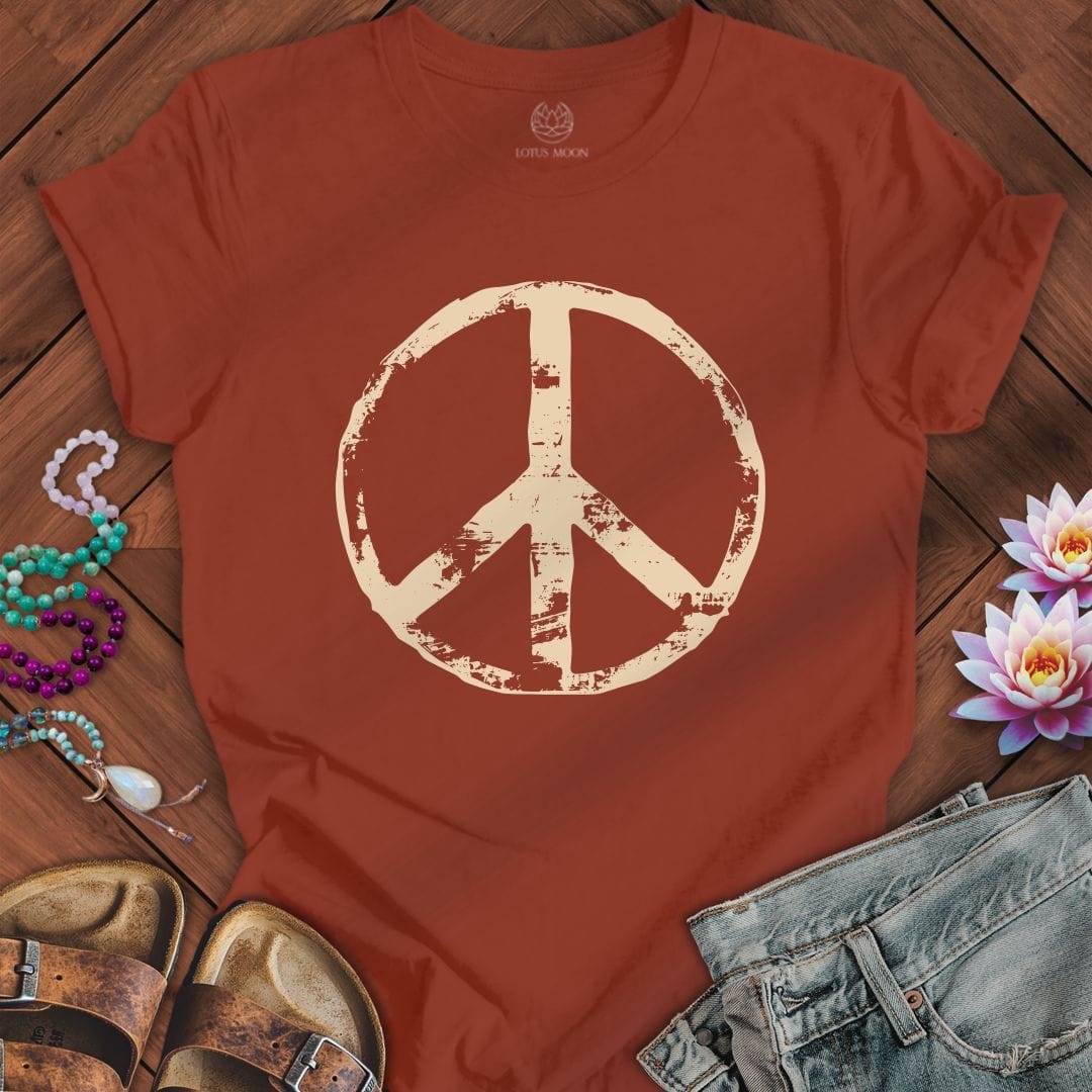Printify T-Shirt Fall Classic Peace Tee Rust / S