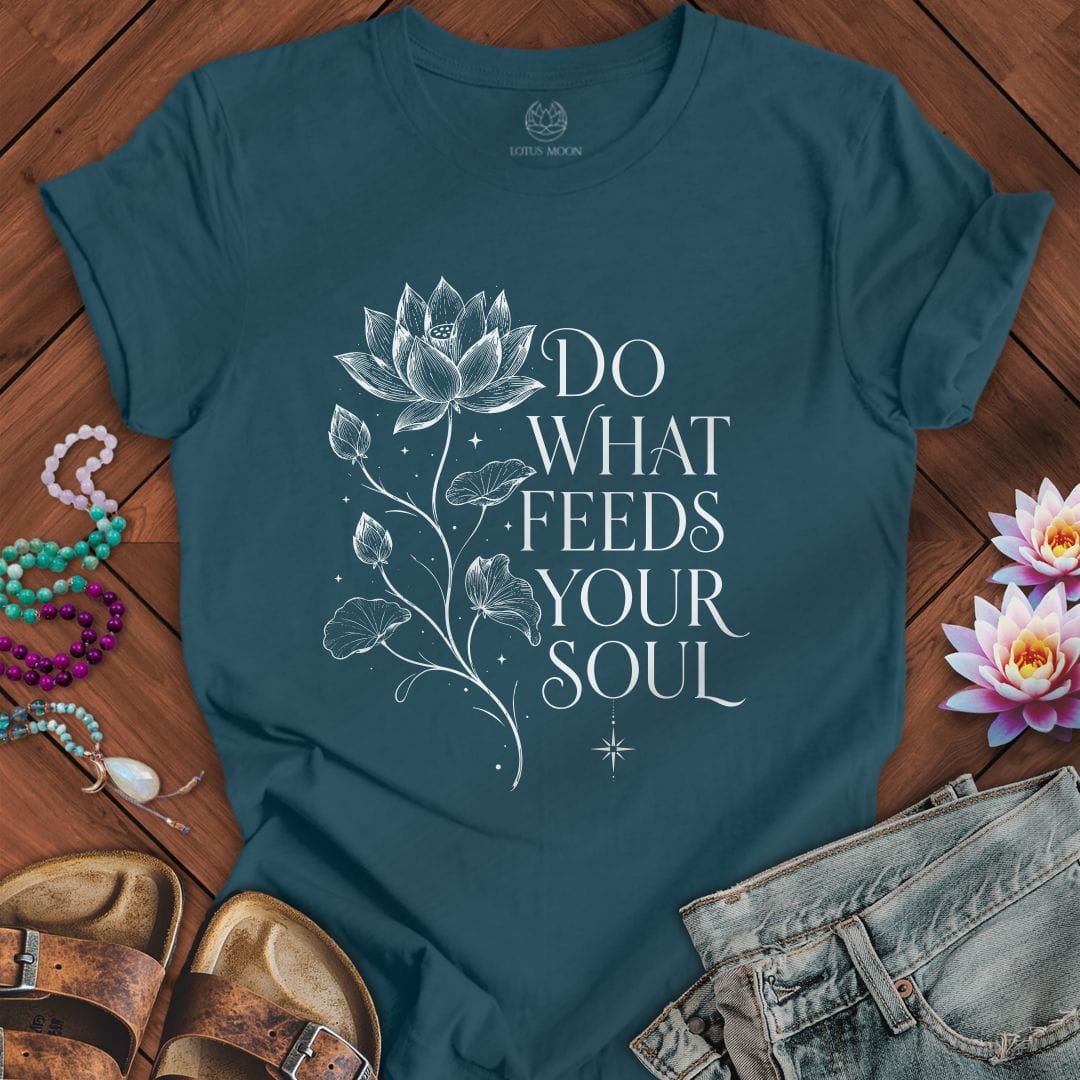 Printify T-Shirt Feed Your Soul Tee Deep Teal / S