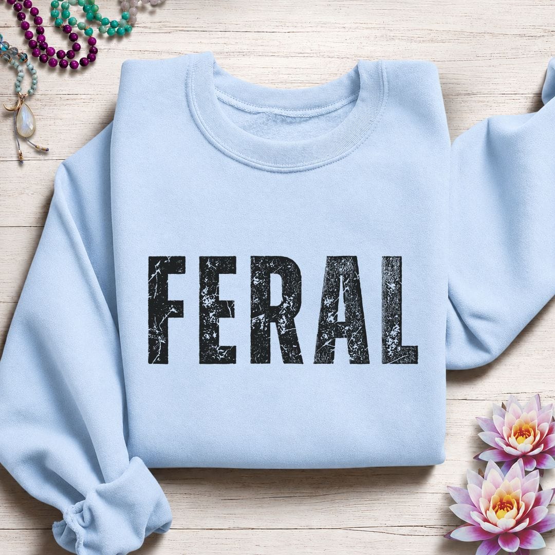 Printify Sweatshirt Feral Sweatshirt Light Blue / S