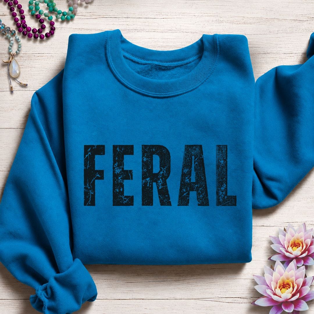 Printify Sweatshirt Feral Sweatshirt Sapphire / S