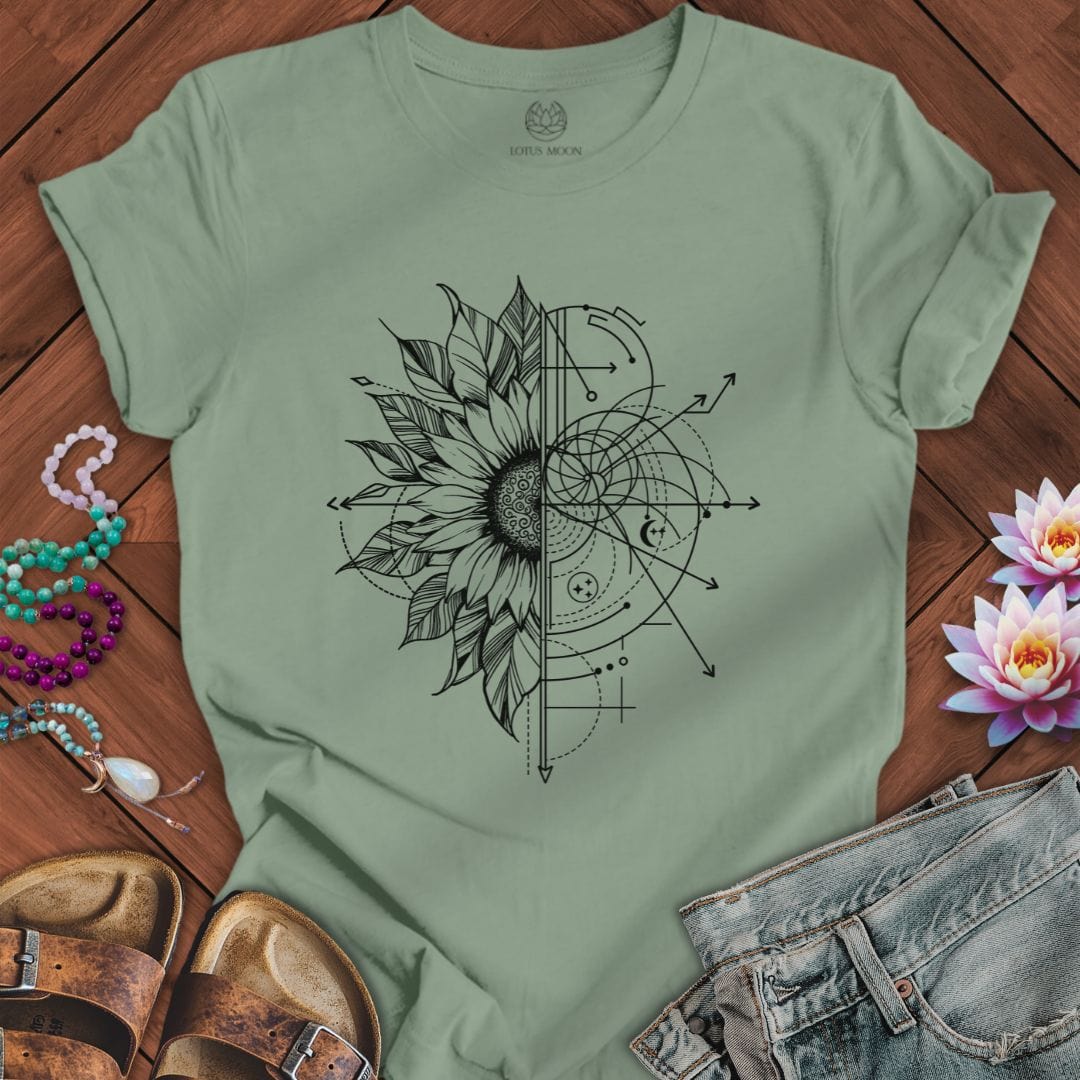 Fibonacci Flower Tee Sage