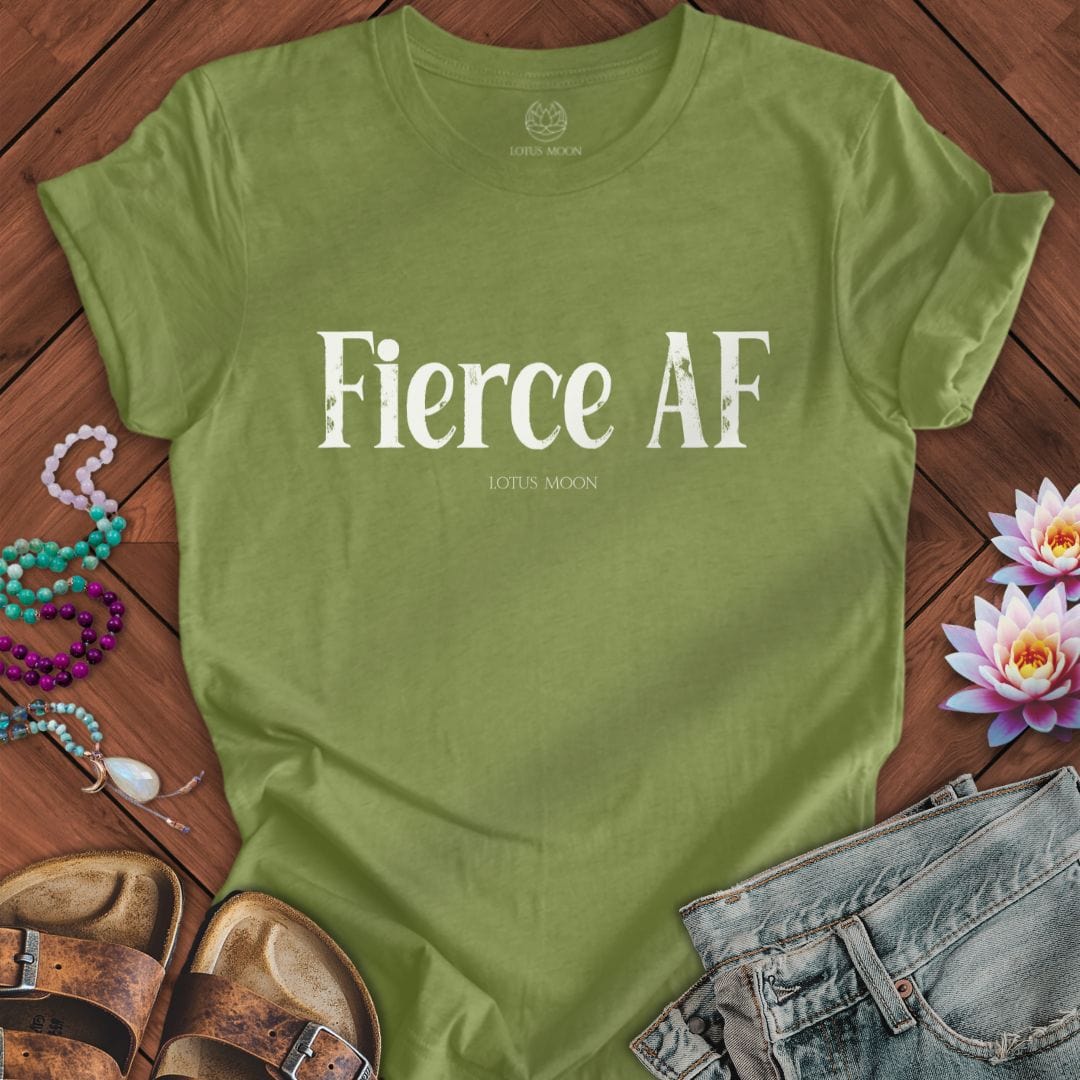 Fierce AF Tee Heather Green