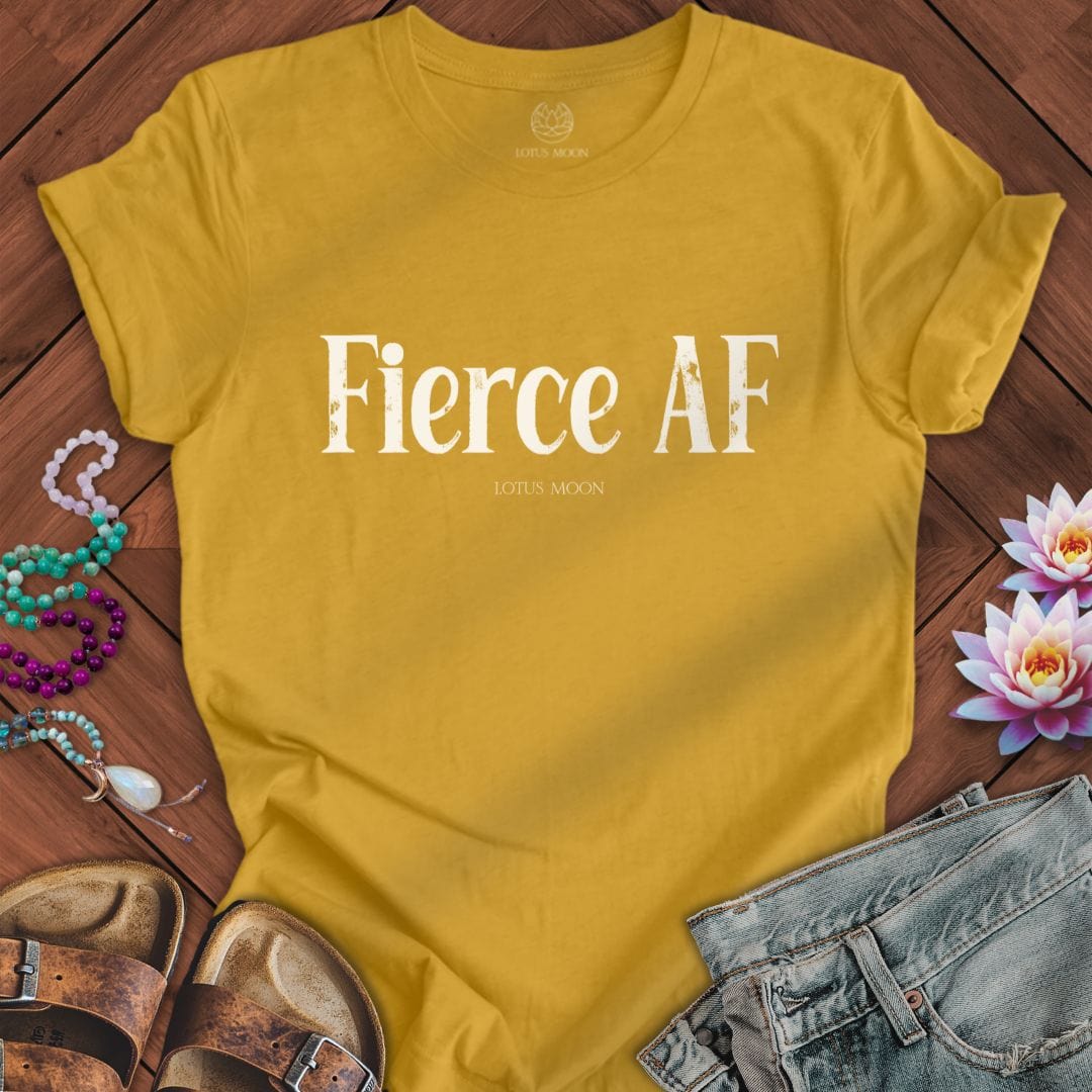 Fierce AF Tee Heather Mustard