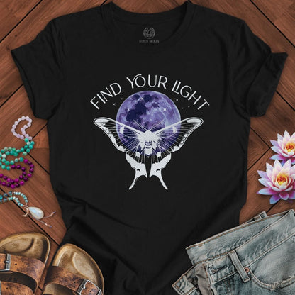 Find Your Light Tee Black Heather