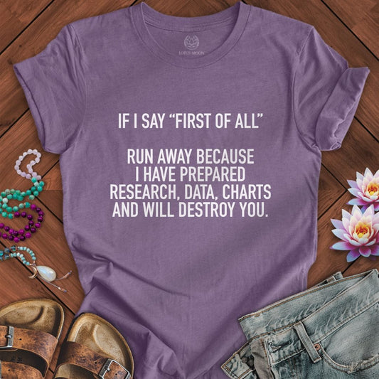 First of All Tee Heather Purple