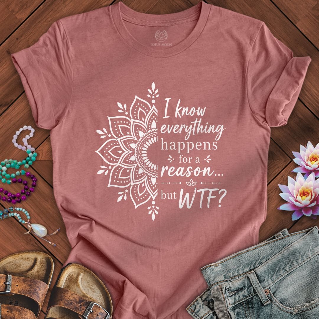 Printify T-Shirt For A Reason Tee Heather Mauve / S