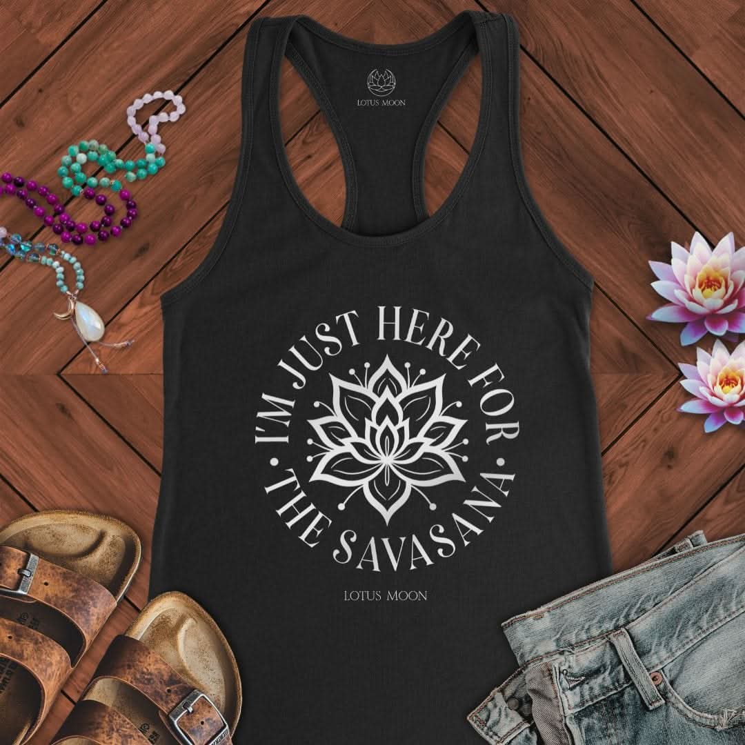 For The Savasana Tank Solid Black