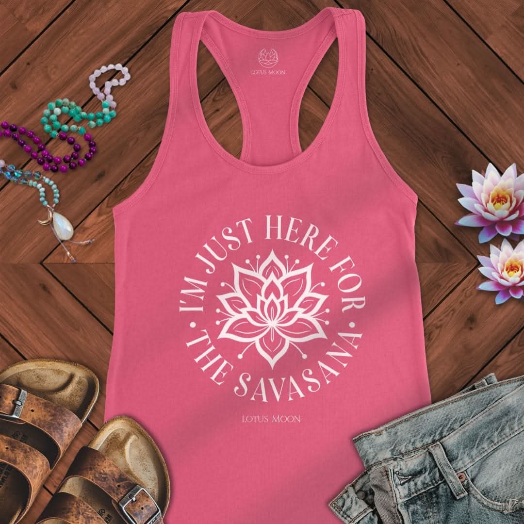 For The Savasana Tank Solid Hot Pink