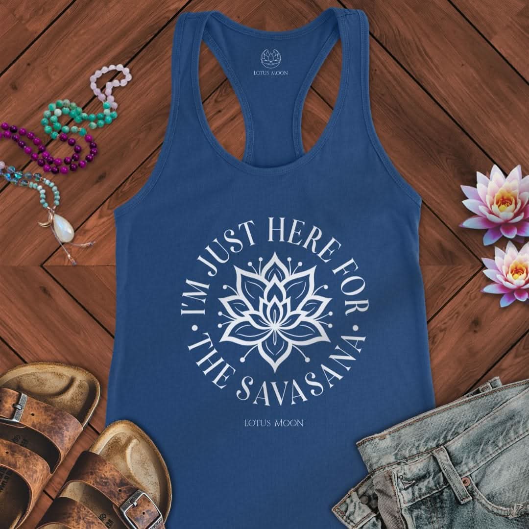 For The Savasana Tank Solid Royal