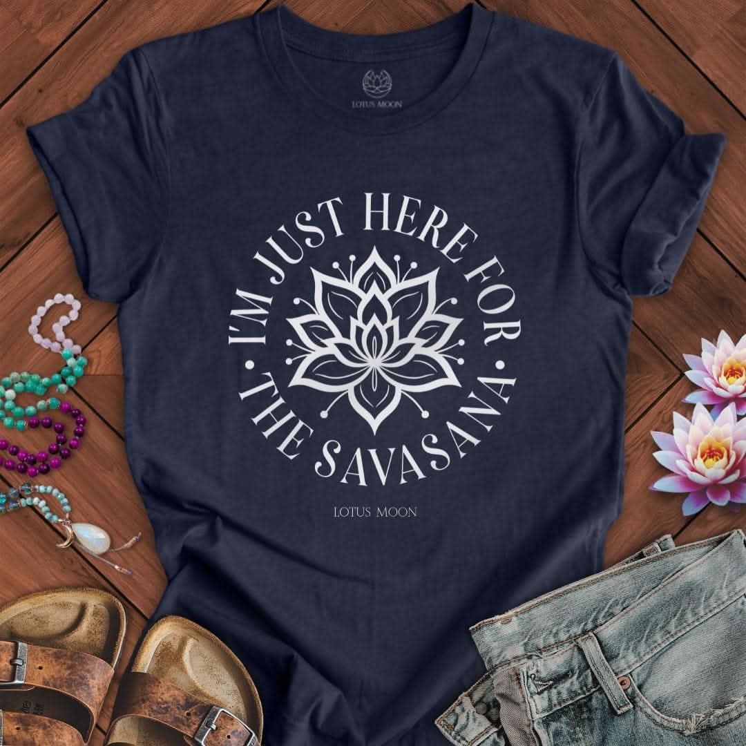 For The Savasana Tee Heather Midnight Navy