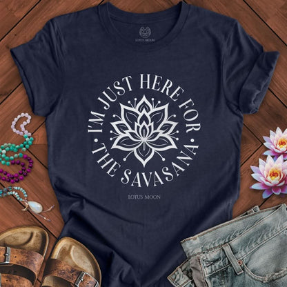 For The Savasana Tee Heather Midnight Navy