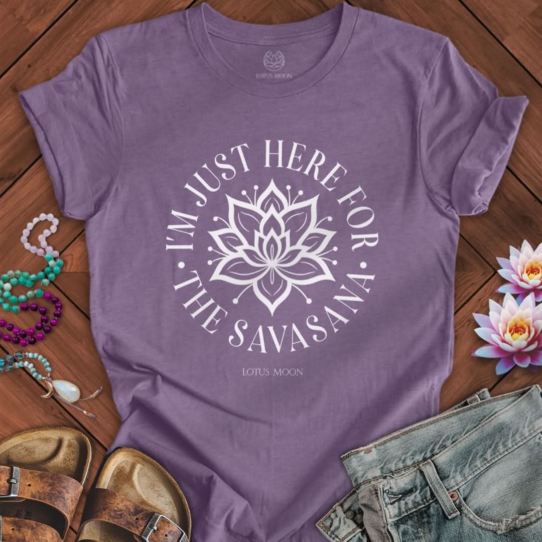 For The Savasana Tee Heather Purple
