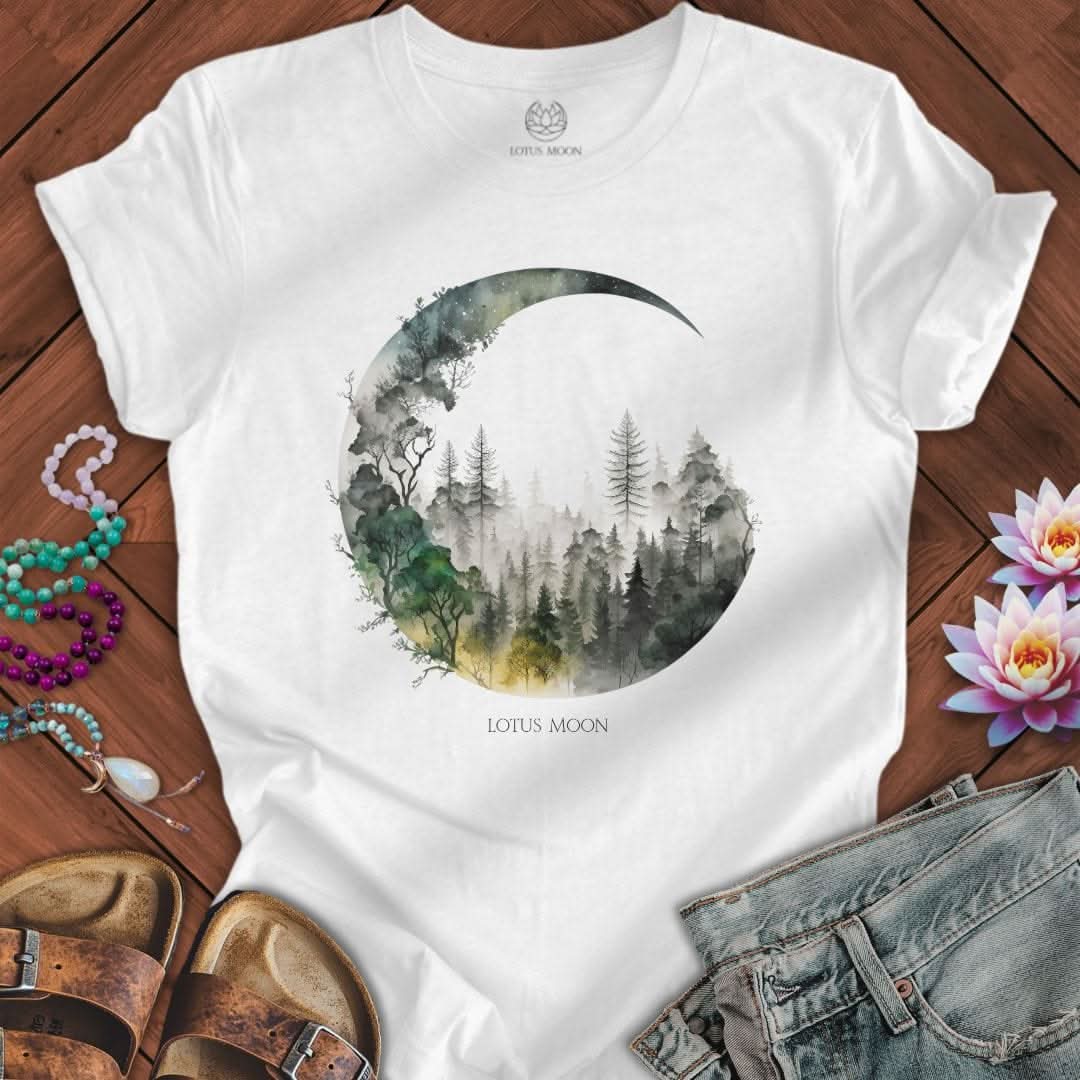 Forest Moon Tee Solid White Blend