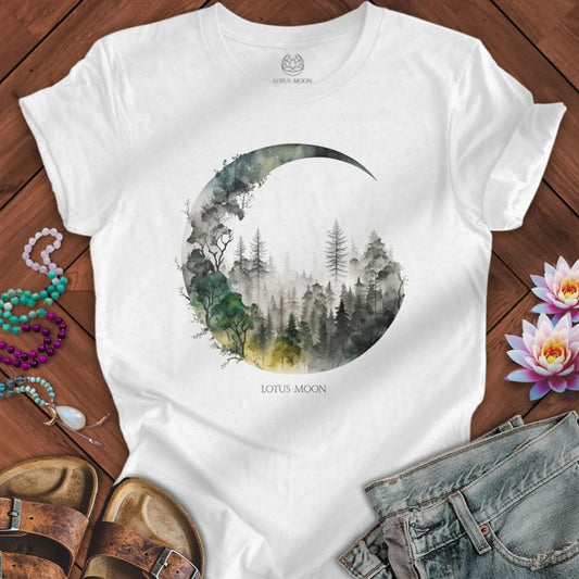 Forest Moon Tee Solid White Blend